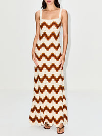 Marea Maxi Dress,ESCVDO,IVORY/TOBACCO,Image 2