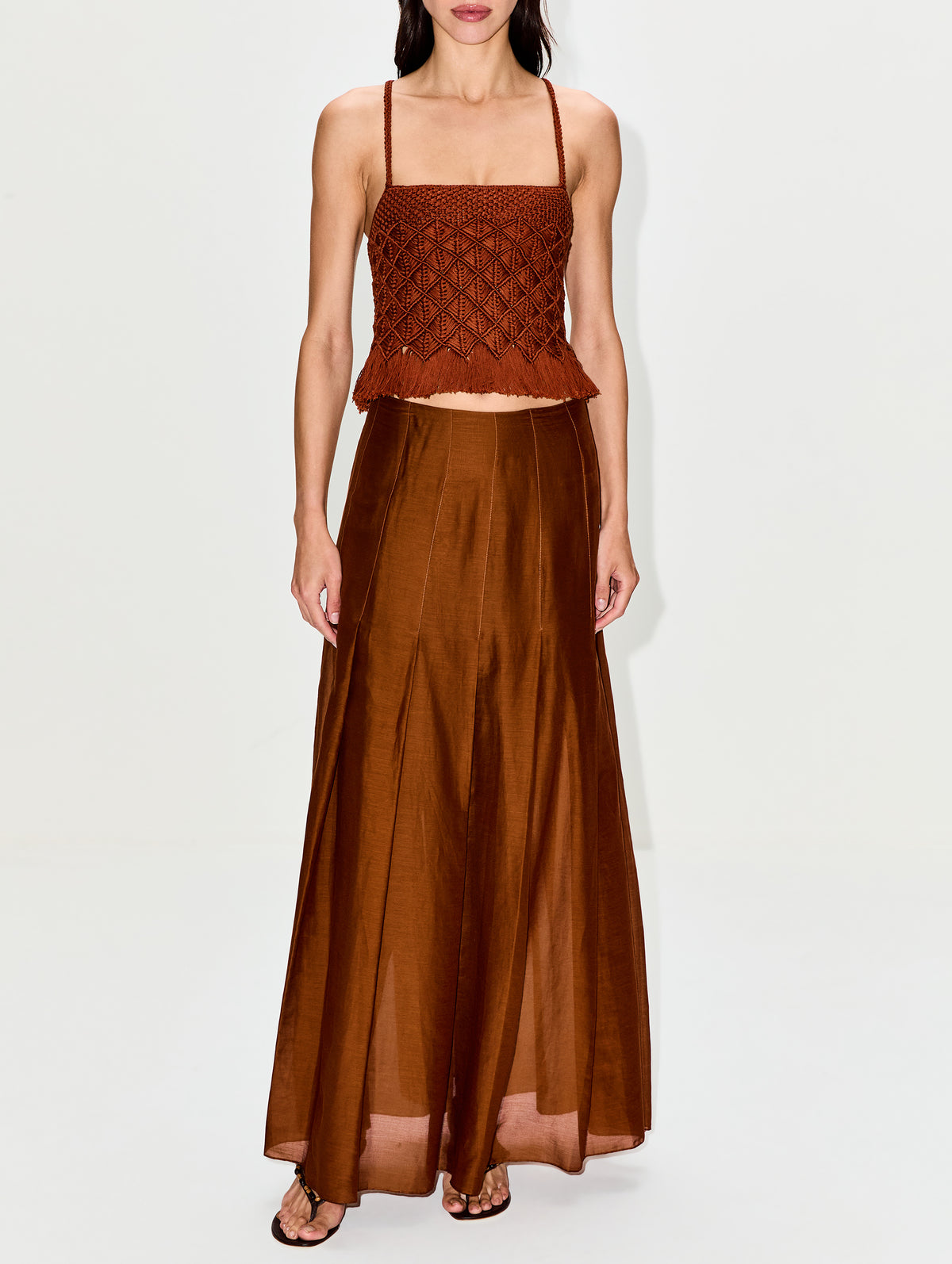 Cantor Macrame Top,ESCVDO,TOBACCO,Image 2