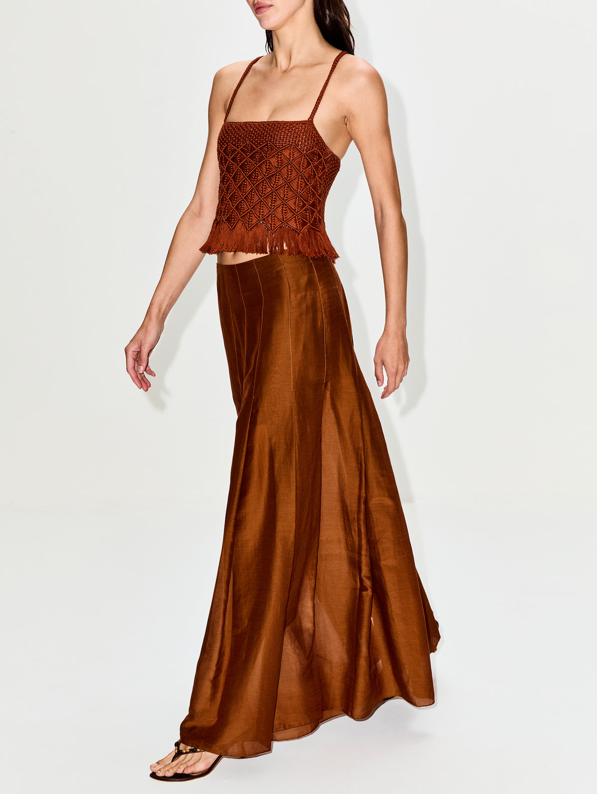 Lauri Maxi Skirt,ESCVDO,TOBACCO,Image 3