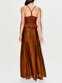 Lauri Maxi Skirt,ESCVDO,TOBACCO,Image 4