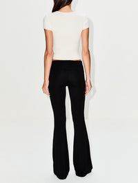 Foldover Flare Pant,ÉTERNE,BLACK,Image 3