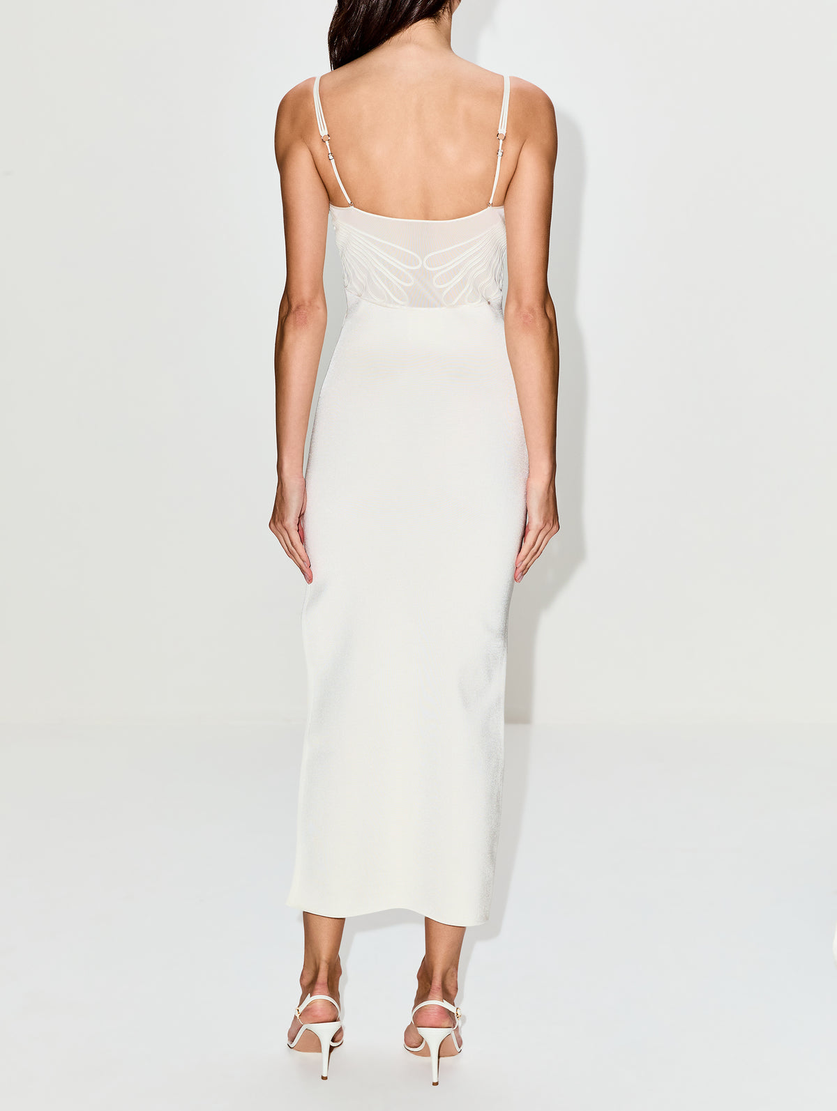Blossom Dress,GALVAN,OFF WHITE,Image 4