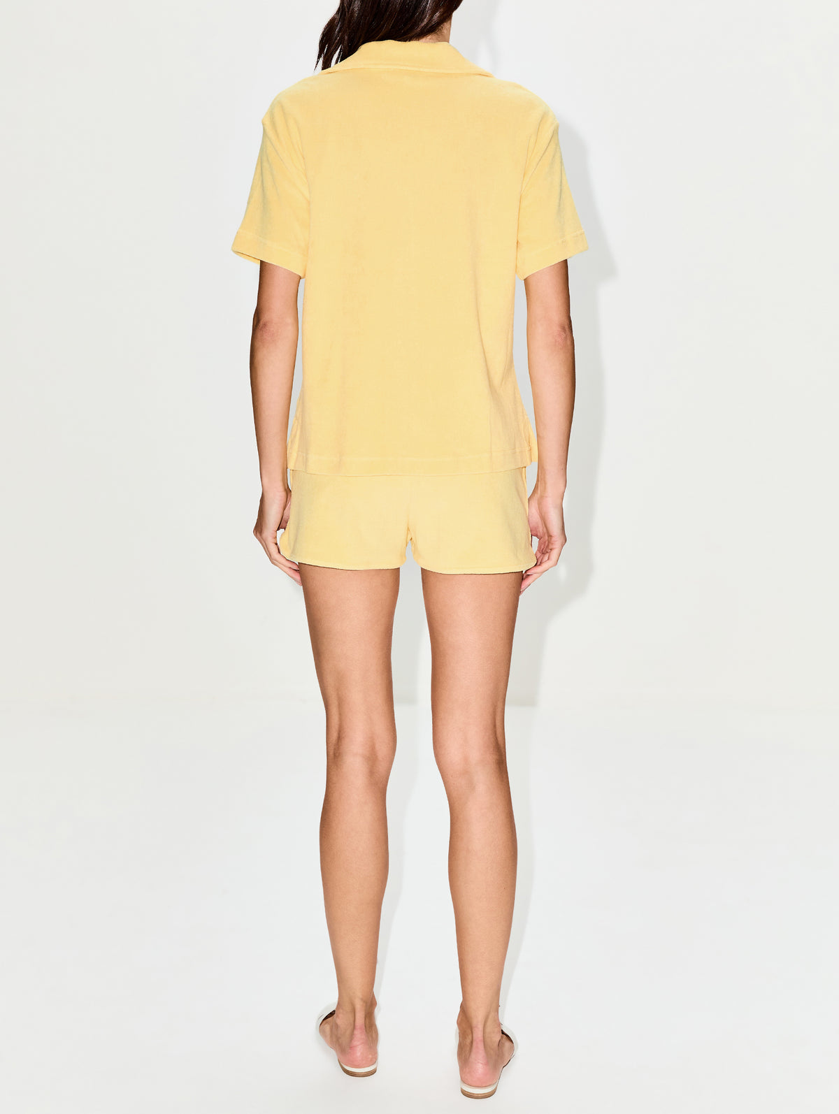 Towelling Resort Shirt,HUNZA G,BUTTER,Image 3