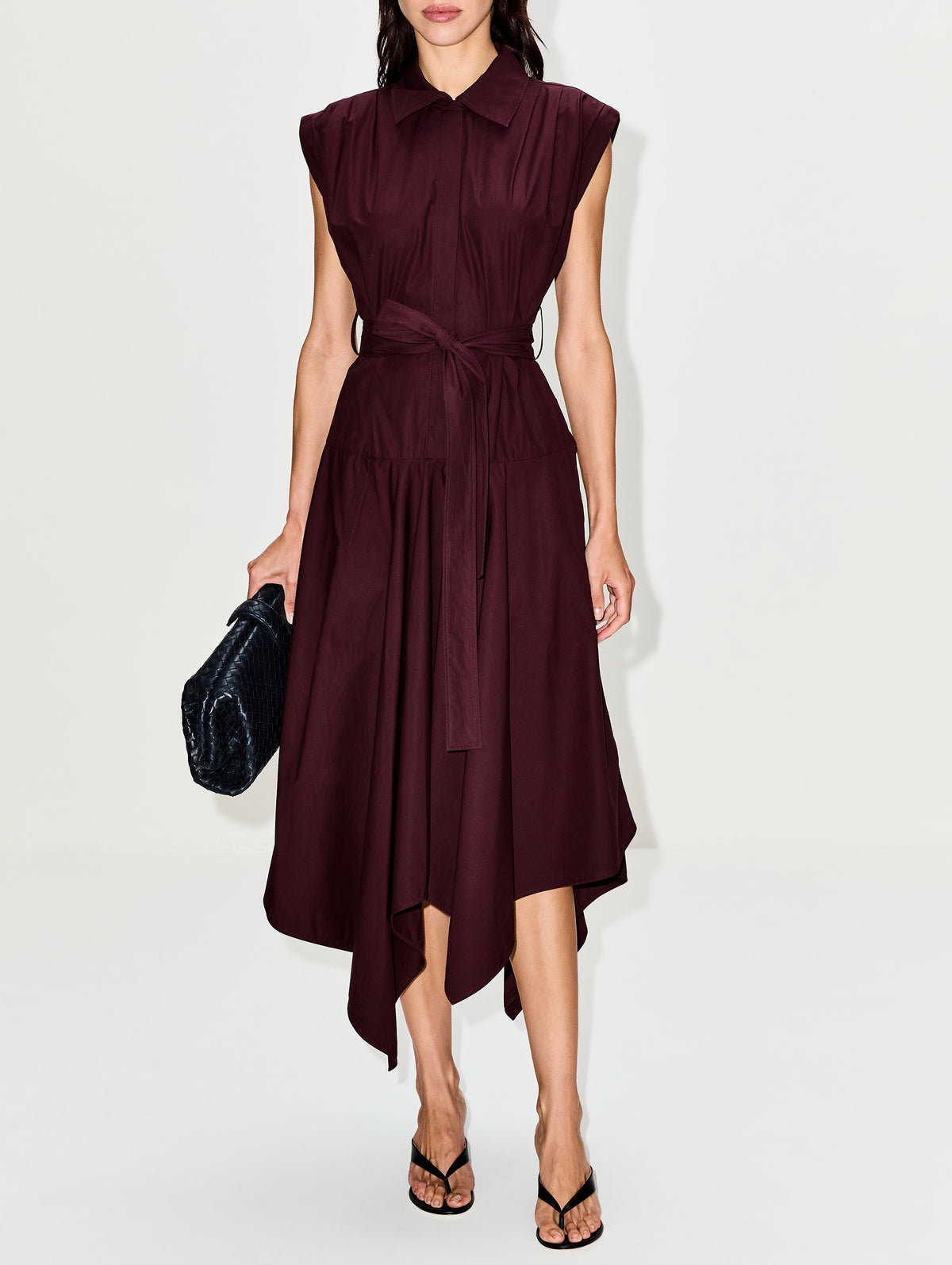 Adinna Dress,PROENZA SCHOULER,AUBERGINE,Image 2