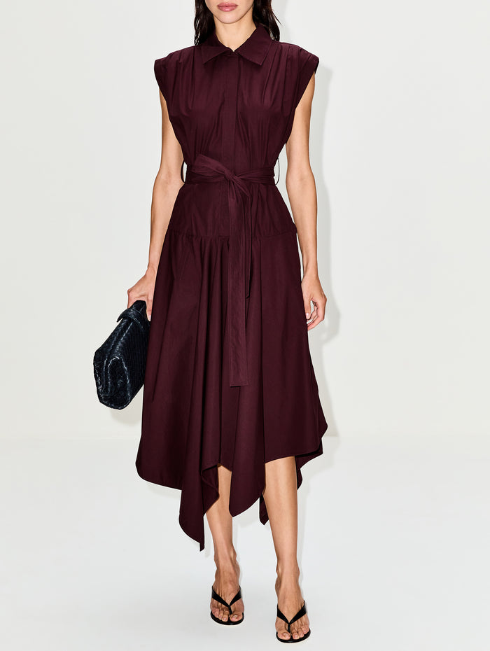 Adinna Dress,PROENZA SCHOULER,AUBERGINE,Image 1