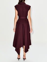 Adinna Dress,PROENZA SCHOULER,AUBERGINE,Image 4
