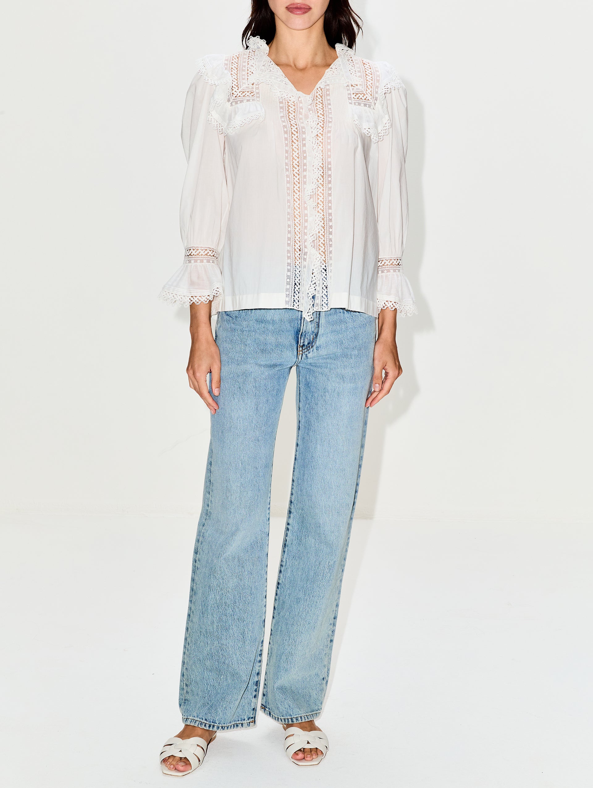 Cotton Voile Blouse | SAINT LAURENT | elysewalker