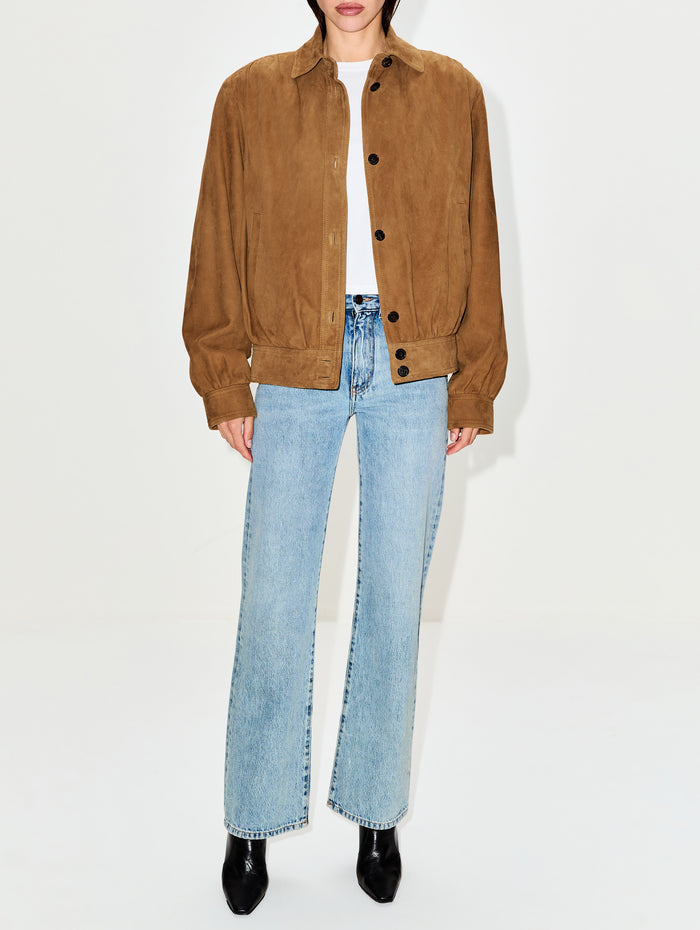 Cropped Trench Coat,SAINT LAURENT,TABAC,Image 1