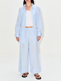 Oversized Summer Shirt,TOTÉME,SKY,Image 2