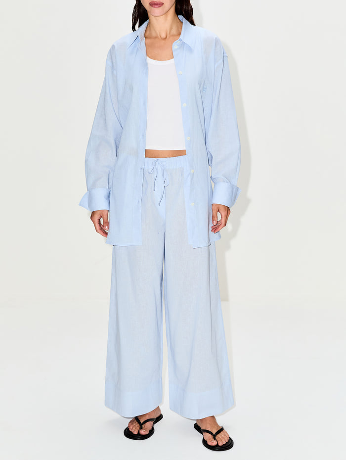 Oversized Summer Shirt,TOTÉME,SKY,Image 1