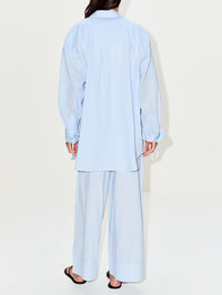 Oversized Summer Shirt,TOTÉME,SKY,Image 3