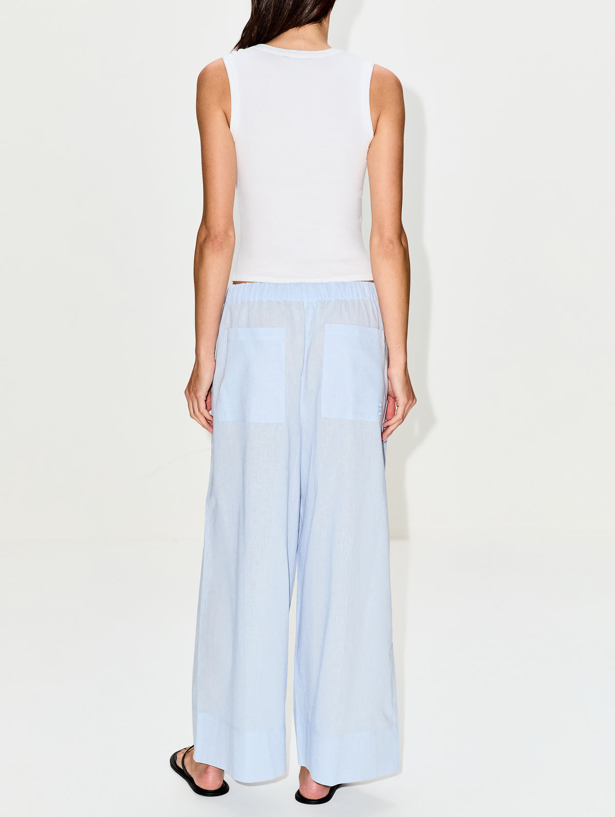 Wide Summer Trouser,TOTÉME,SKY,Image 3