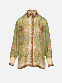 Indra Relaxed Shirt,ZIMMERMANN,KHAKI SCARF FLORAL,Image 1