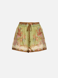 Indra Relaxed Short,ZIMMERMANN,KHAKI SCARF FLORAL,Image 2