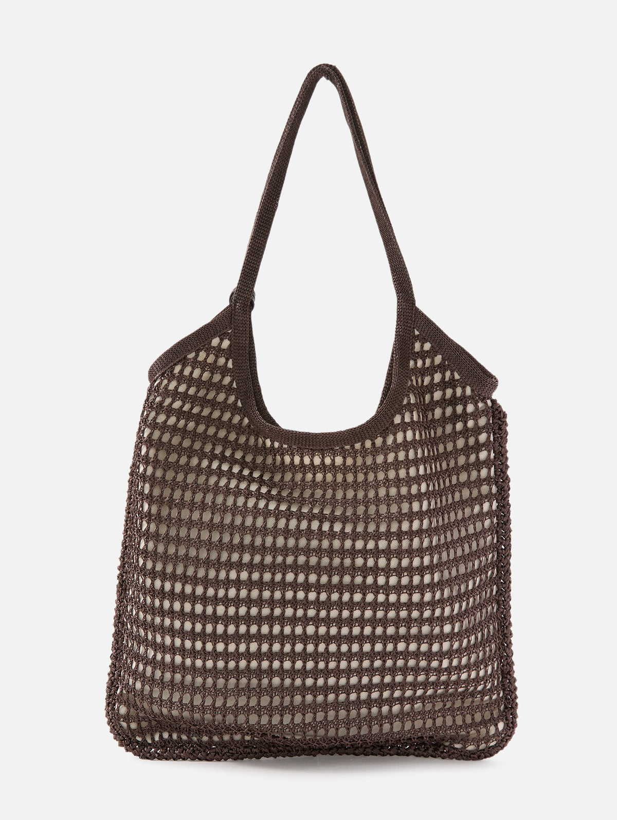 Summer Project Crochet Shoulder Bag,MIU MIU,CACAO,Image 2