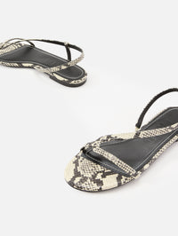 Louden Sandal,STAUD,WHITE SNAKE,Image 2