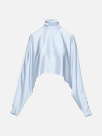 Satin Caftan Top,LAPOINTE,CLOUD,Image 1