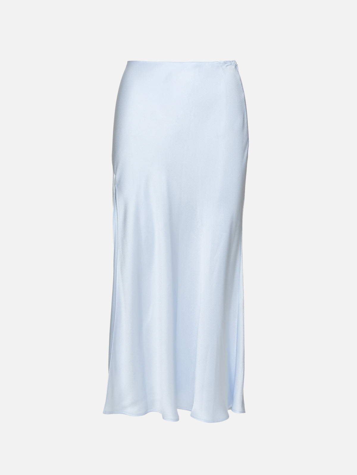 Satin Bias Midi Skirt,LAPOINTE,CLOUD,Image 1