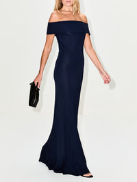 Bandeau Dress,ALAIA,MINUIT,Image 3
