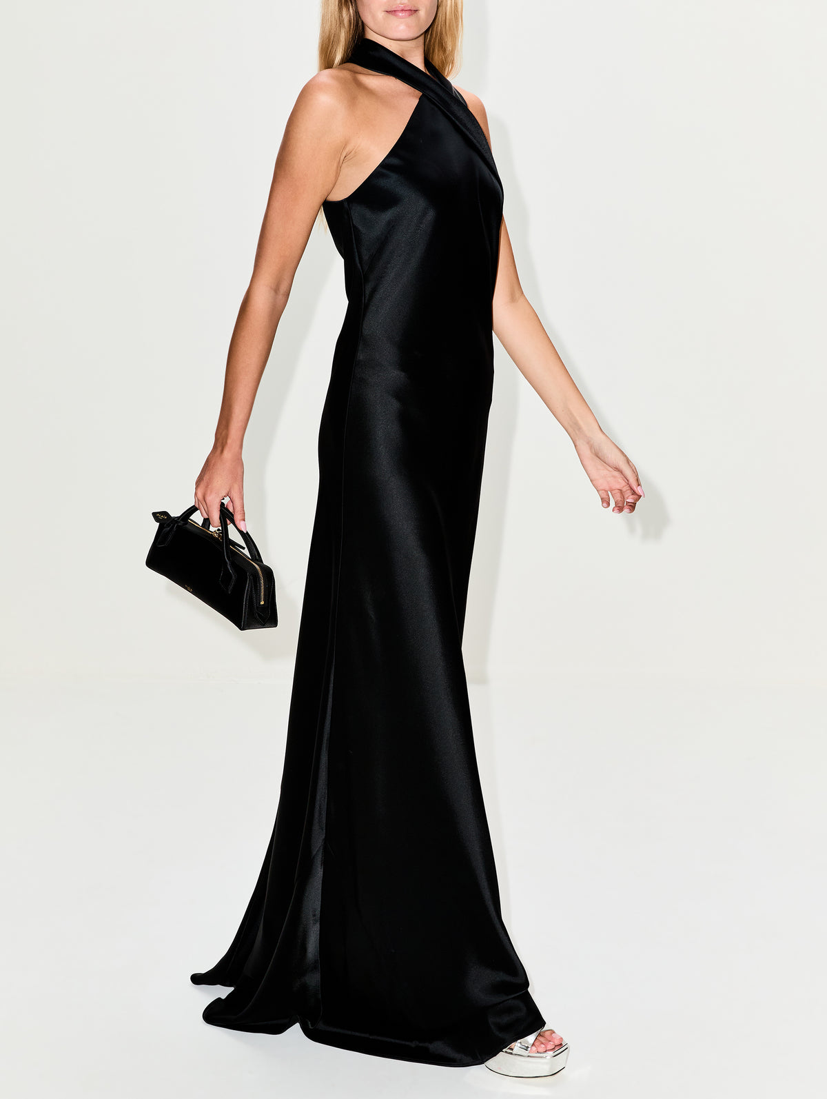 Pandora Gown,GALVAN,BLACK,Image 3