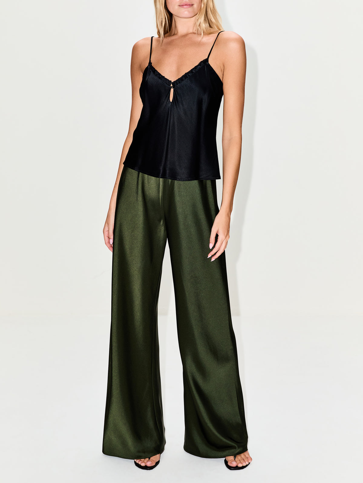 Colby Pant,LA LIGNE,OLIVE,Image 2