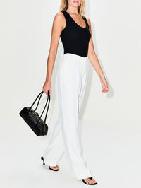Oran Fray Trim Trouser,TOVE,WHITE,Image 3