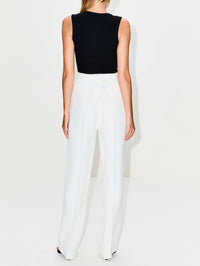 Oran Fray Trim Trouser,TOVE,WHITE,Image 4