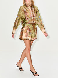Indra Relaxed Short,ZIMMERMANN,KHAKI SCARF FLORAL,Image 3