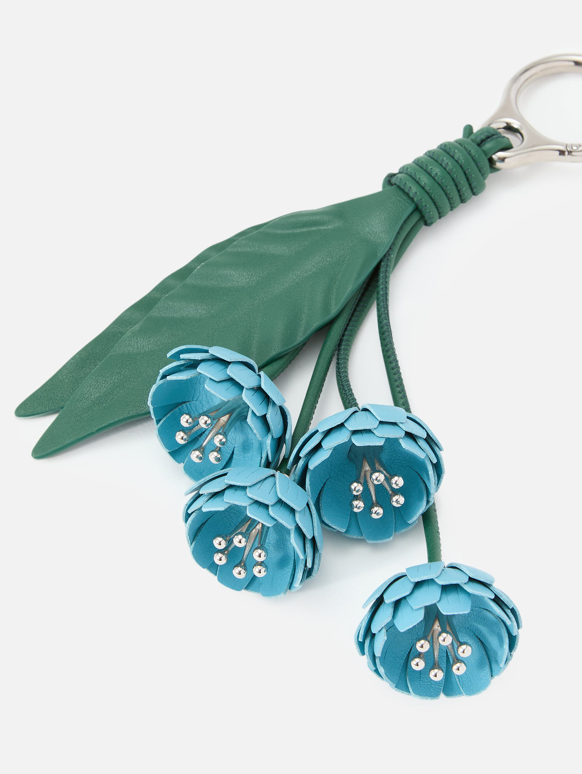 Flower Pistil Charm Keychain,LOEWE,BLUE GREEN,Image 2