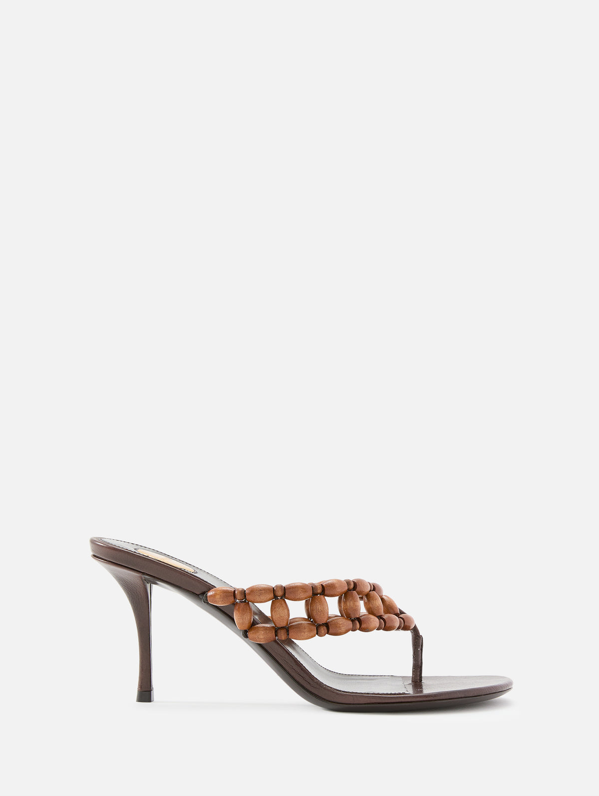 Zina Mule Sandal 75mm,SAINT LAURENT,PARIS BROWN,Image 1