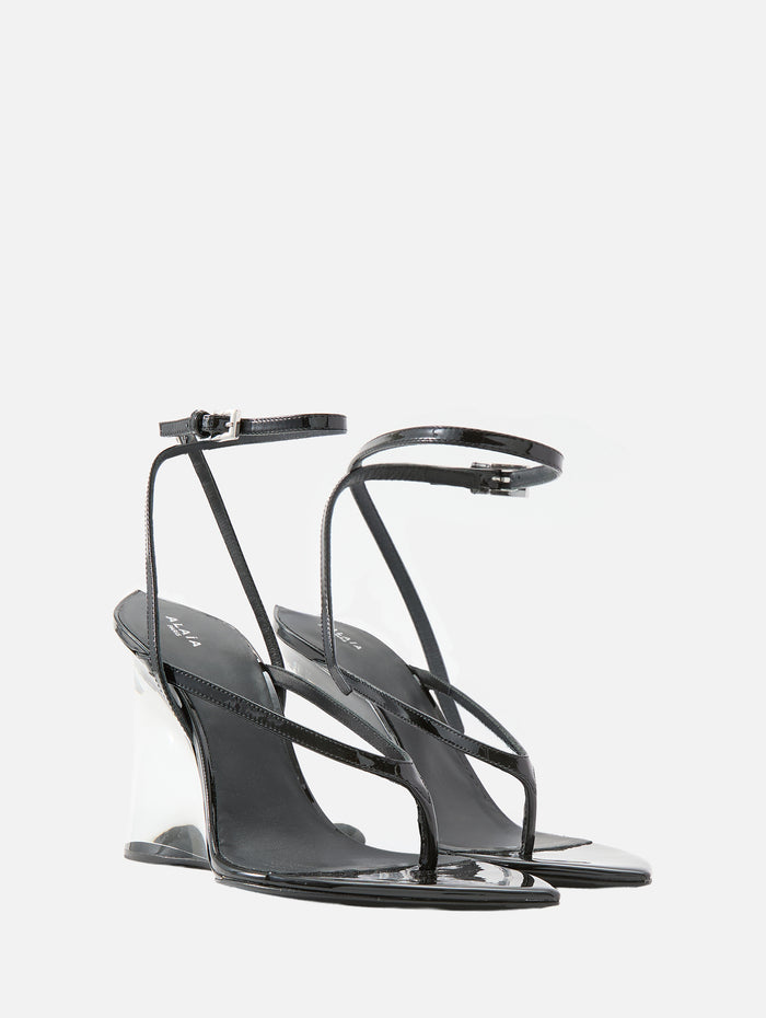 Tongs Wedge 90mm,ALAIA,NOIR,Image 1