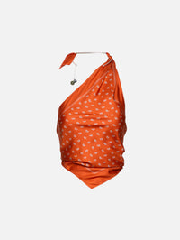 Bandana Scarf Tie Top,CHRISTOPHER ESBER,CARNELIAN BANDANA PRINT,Image 1