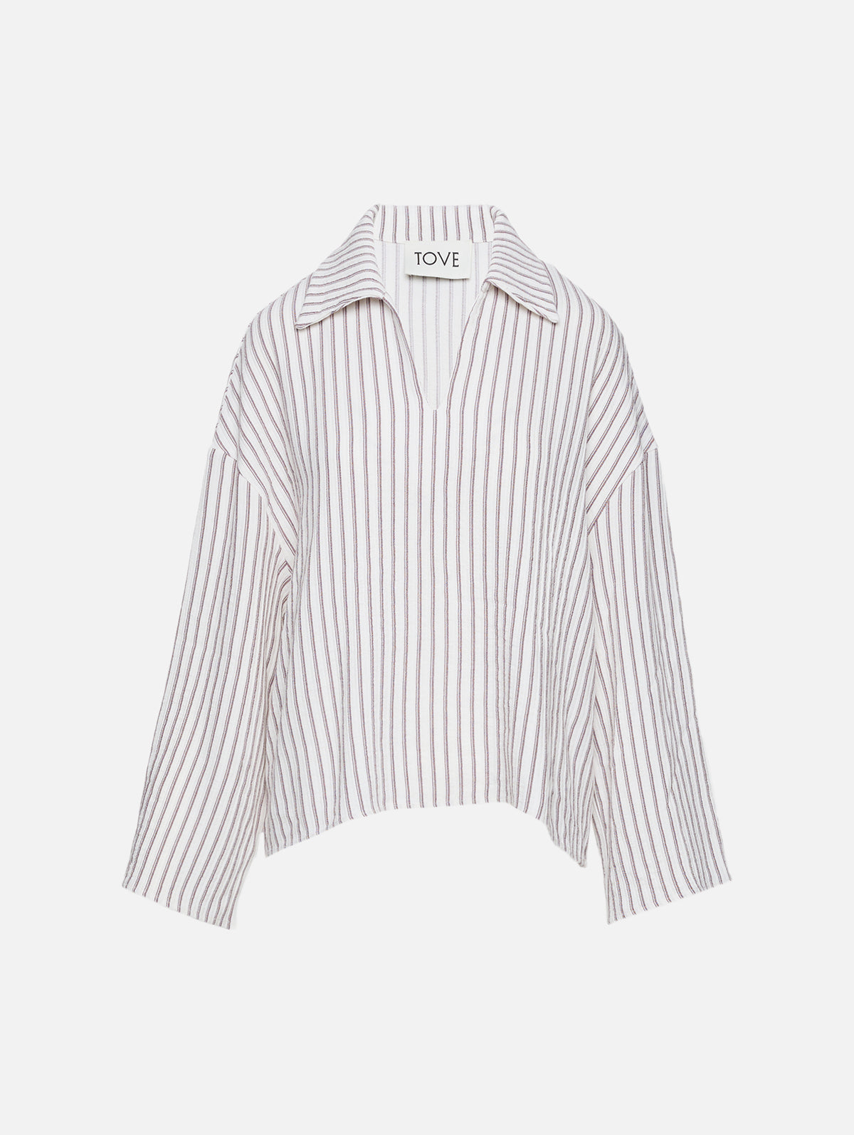 Leighton Top,TOVE,WHITE STRIPE,Image 1
