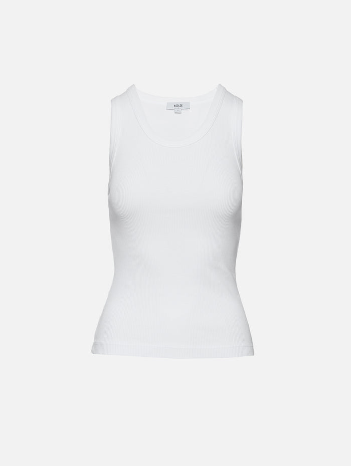 Poppy Tank Top,AGOLDE,WHITE,Image 1
