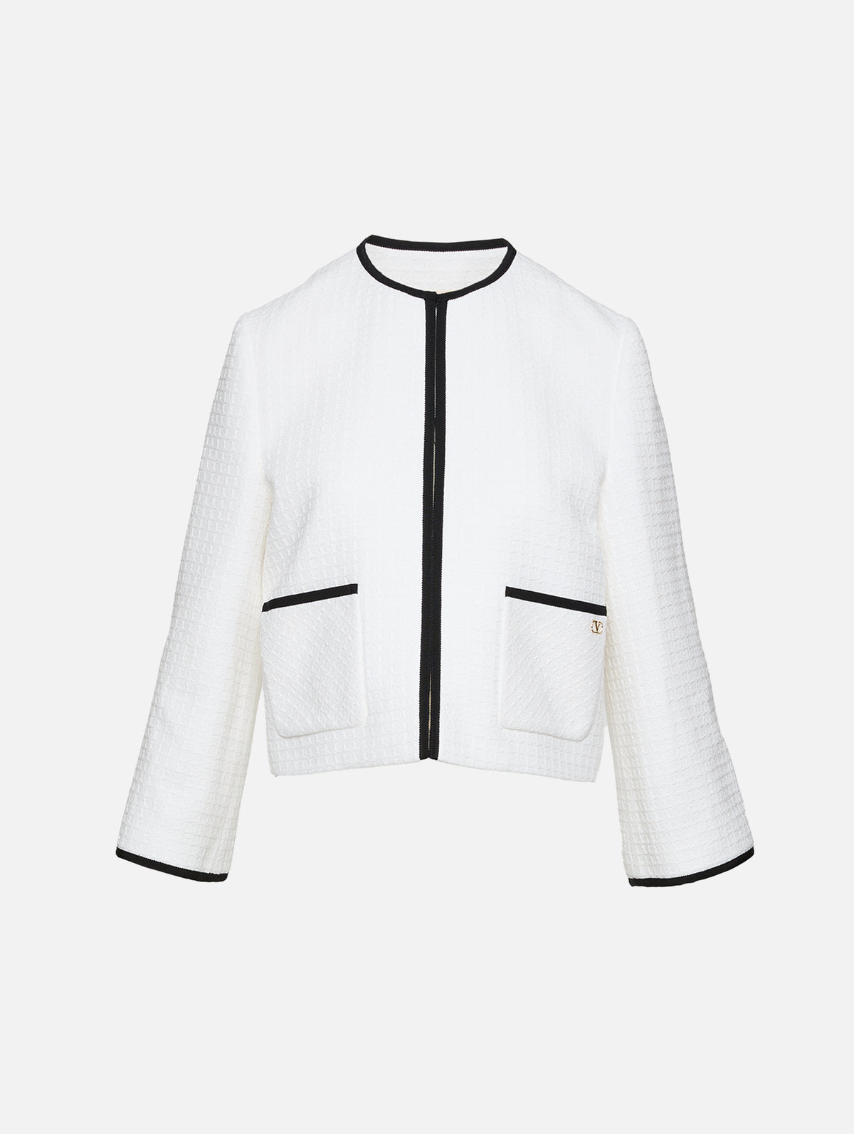 Tweed Jacket,VALENTINO GARAVANI,MILKY BLACK,Image 1