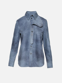 Suede Shirt,BOTTEGA VENETA,CLOUDY INDIGO,Image 1