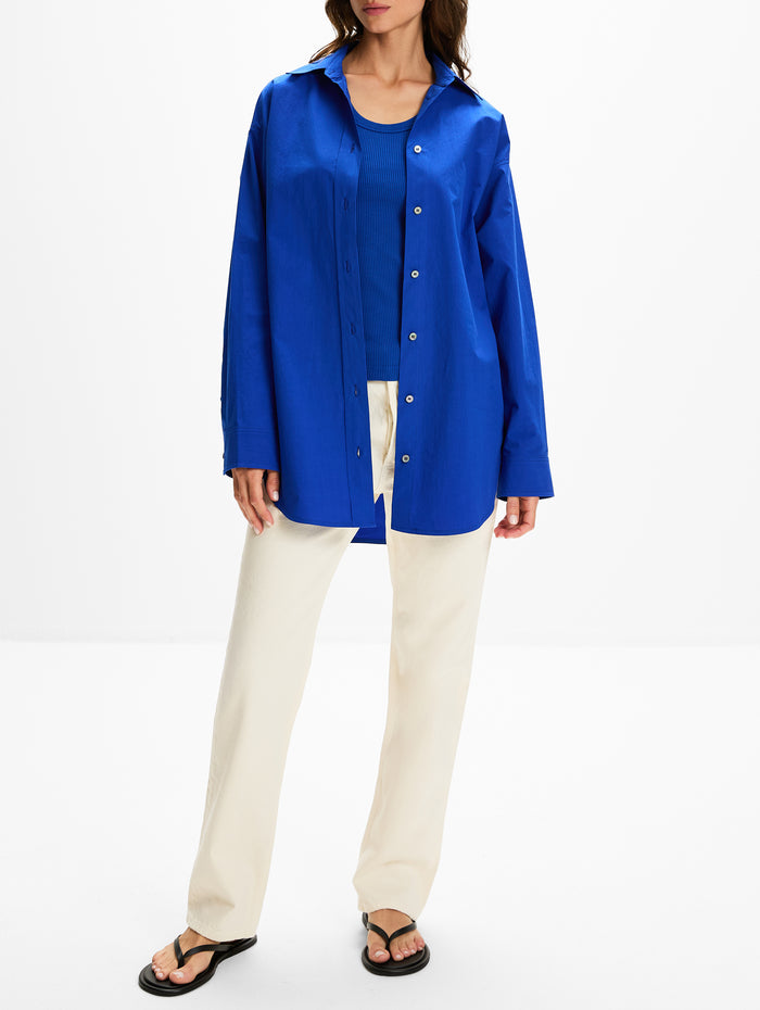 Sona Shirt,AGOLDE,COBALT,Image 1