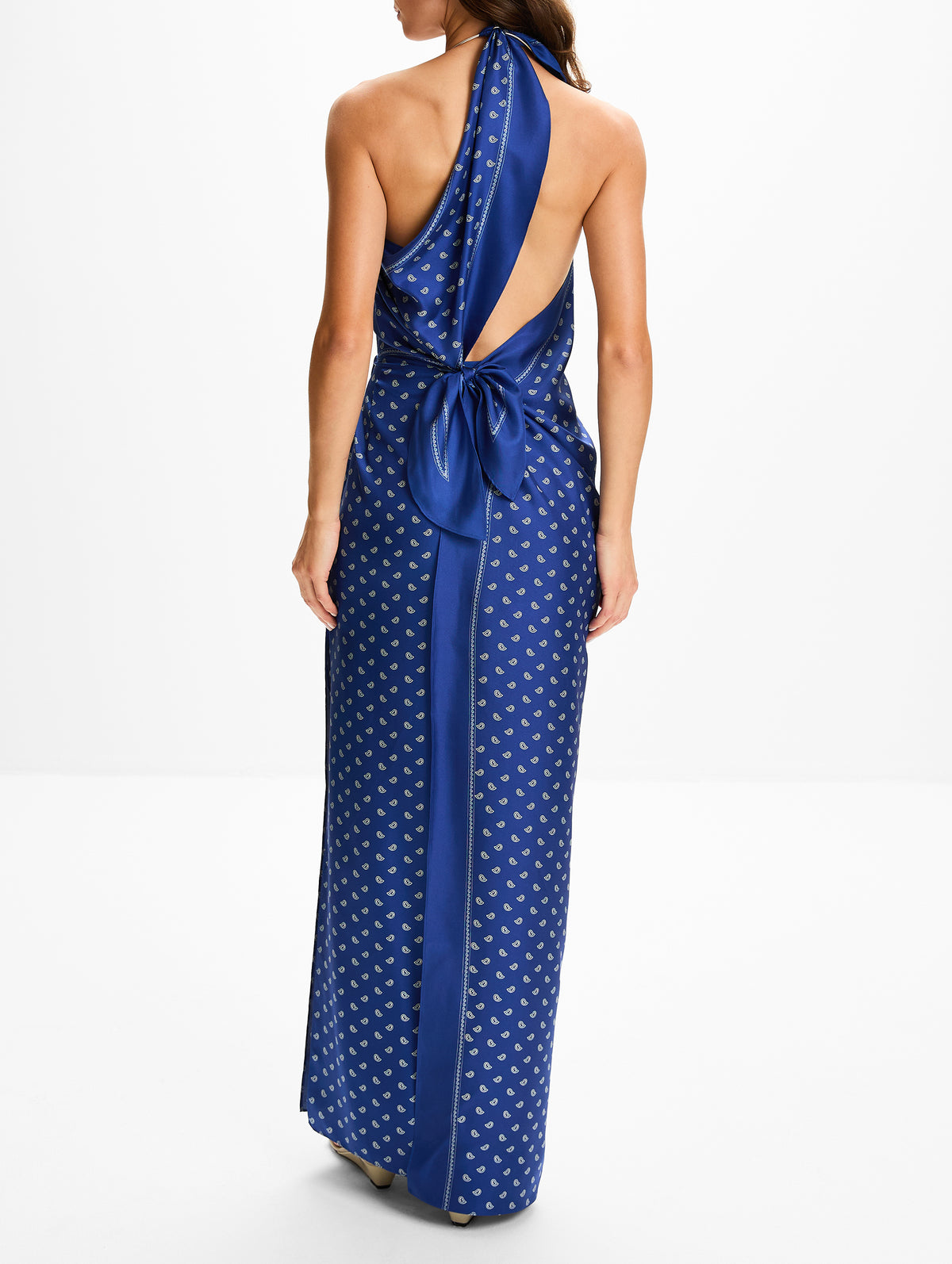 Bandana Scarf Tie Dress,CHRISTOPHER ESBER,INDIGO BANDANA PRINT,Image 4