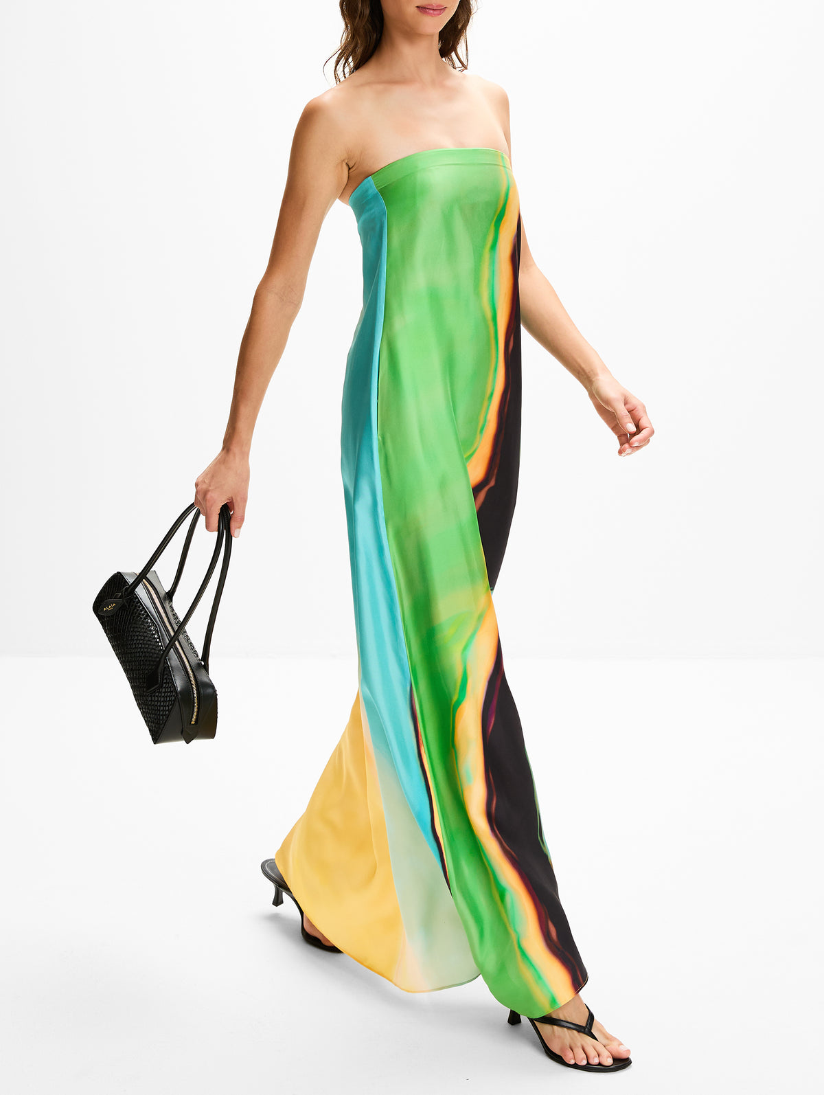 Aura Silk Strapless Dress,CHRISTOPHER ESBER,VALENCIA MULTICOLOR,Image 3