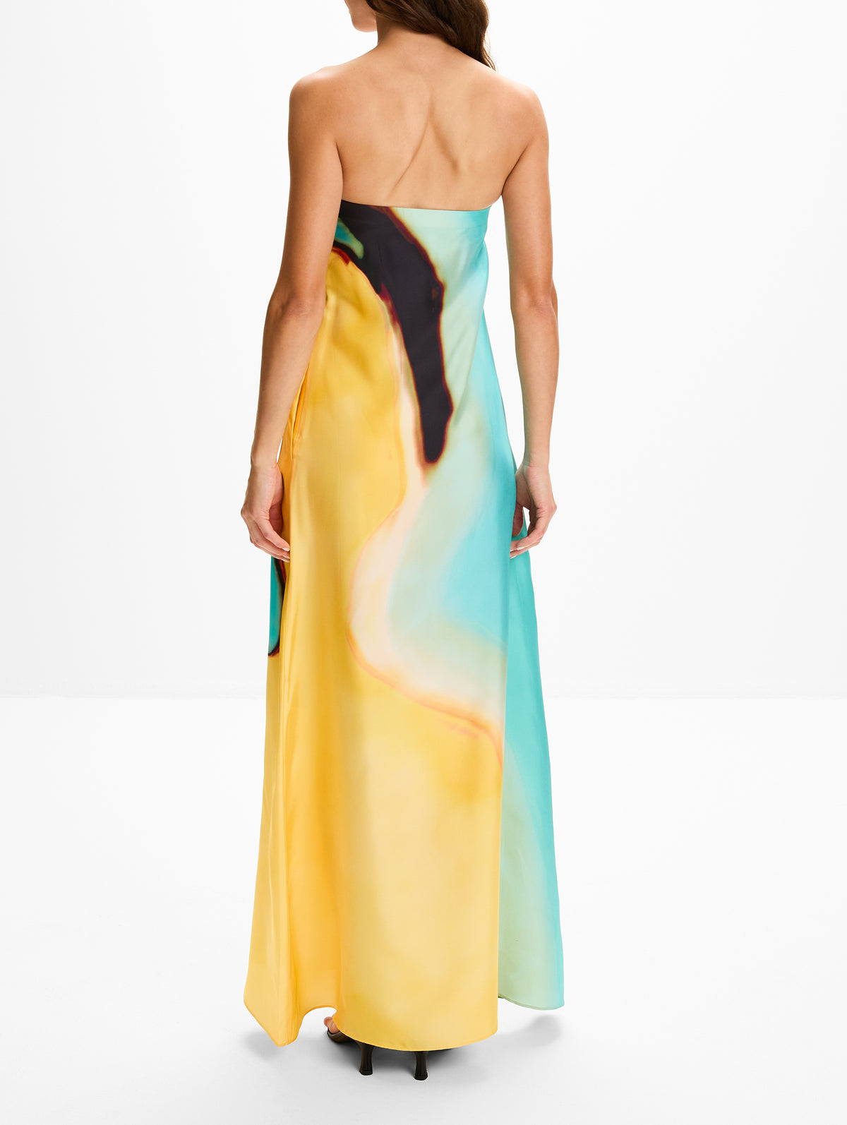 Aura Silk Strapless Dress,CHRISTOPHER ESBER,VALENCIA MULTICOLOR,Image 4