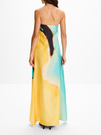 Aura Silk Strapless Dress,CHRISTOPHER ESBER,VALENCIA MULTICOLOR,Image 4