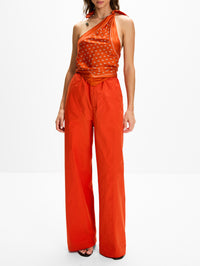 Bandana Scarf Tie Top,CHRISTOPHER ESBER,CARNELIAN BANDANA PRINT,Image 2