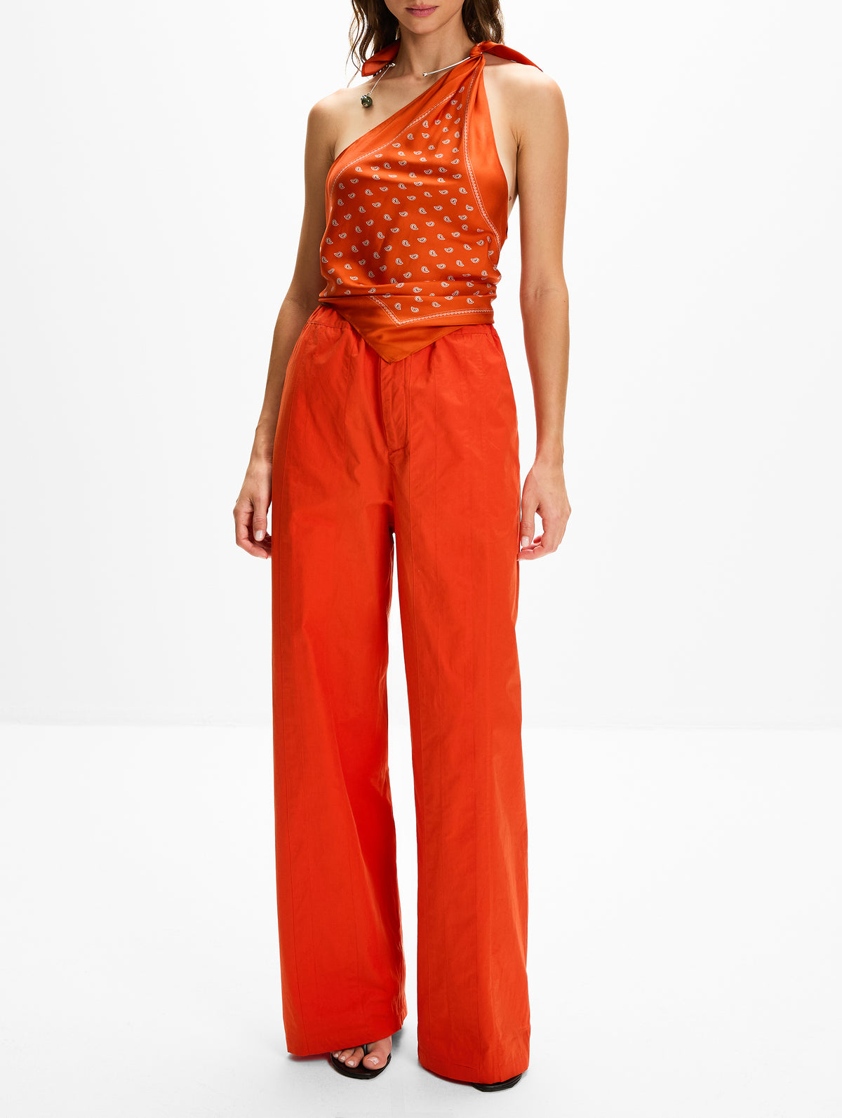 Multi Panelled Pant,CHRISTOPHER ESBER,CARNELIAN,Image 2