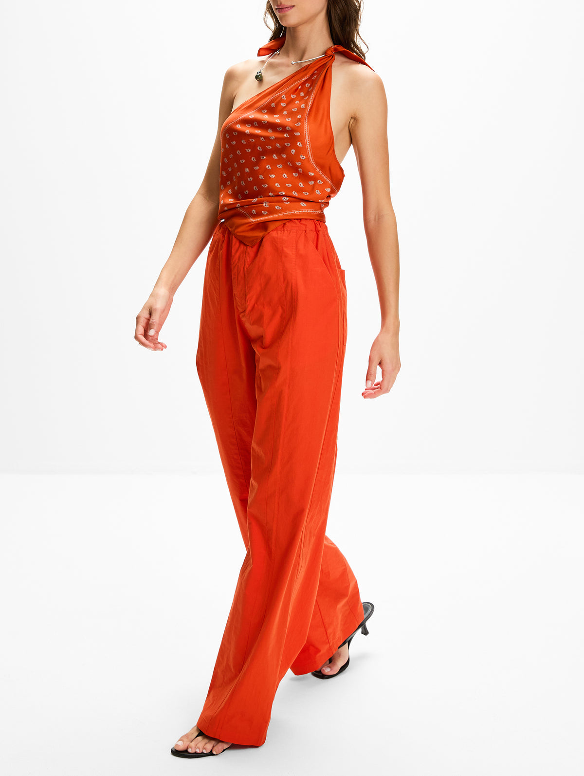 Multi Panelled Pant,CHRISTOPHER ESBER,CARNELIAN,Image 3