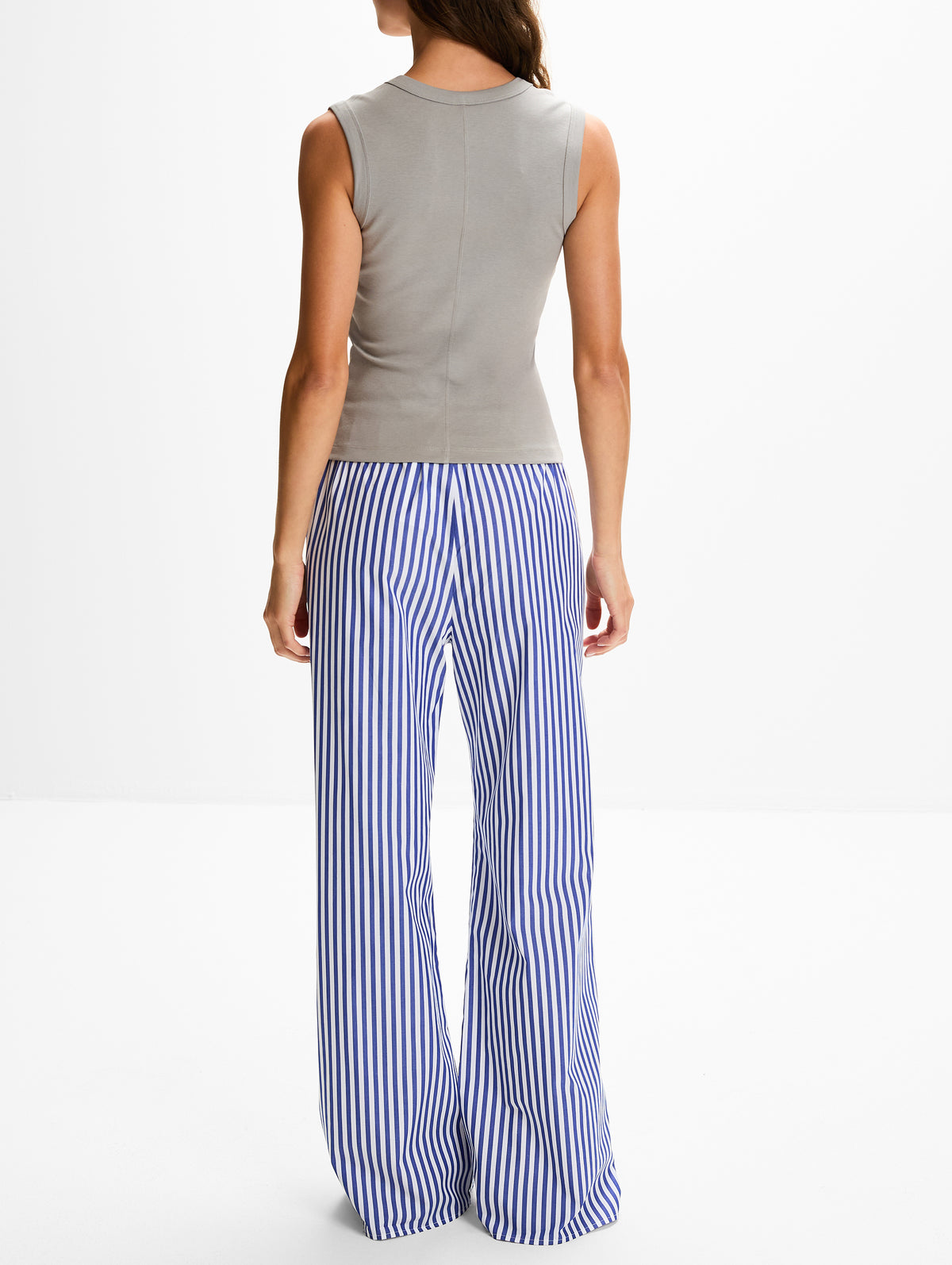 Stripe Pant,LA LIGNE,COBALT WHITE,Image 3