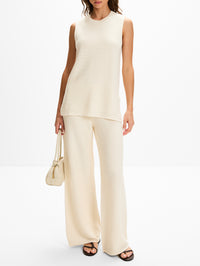 Crochet Maxime Tank Top,LA LIGNE,IVORY,Image 2