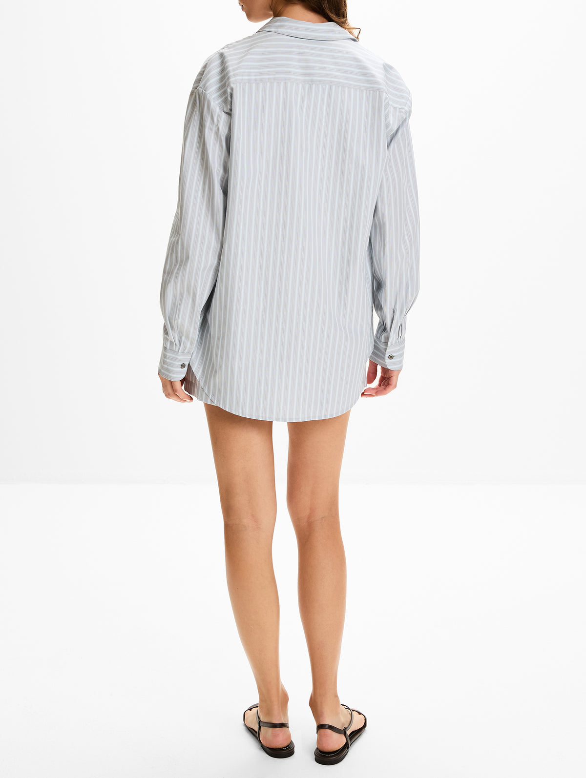 Yoshi Stripe Classic Shirt,LESET,STERLING STRIPE,Image 3