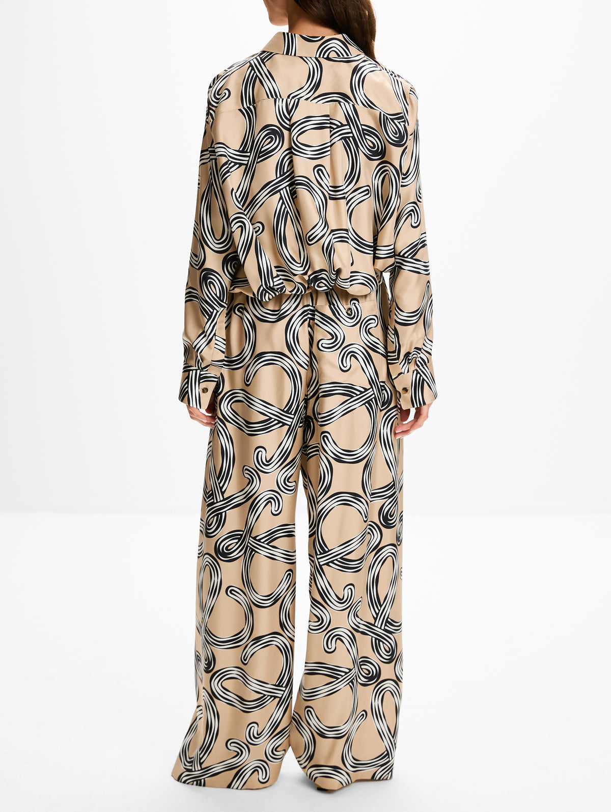 Elasticated Trouser,LOEWE,BEIGE,Image 4