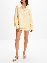Buckle Aviator Jacket,MIMCHIK,CUSTARD,Image 2