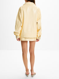 Buckle Aviator Jacket,MIMCHIK,CUSTARD,Image 3
